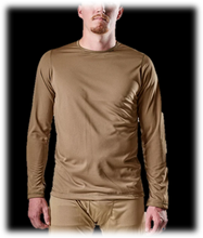 ECWCS Level 1 Silk Weight Base Layer Top in Coyote Brown - Front View