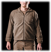 "Tru-Spec Polar Fleece Jacket - Coyote - Front View" 