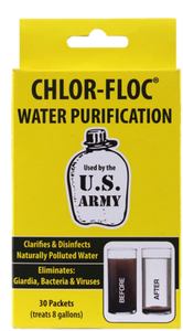 Military Water Purification (Chlor Floc) Packets